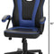 Gaming Chair Ergonomic Office Chair Computer Desk Chair with Lumbar Support Flip up Arms Adjustable Height Swivel PU Leather Executive PC Chair with Wheels for Adults Women Men (Blue)